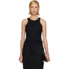 TOTEME Black Curved Rib Tank Top