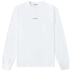 Acne Studios Men's Erwin Long Sleeve Stamp T-Shirt in Optic White