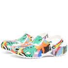 Crocs Women's Classic Retro Resort Clog in White/Multi