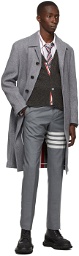 Thom Browne Grey Cashmere Double-Face Unconstructed Bal Collar Overcoat