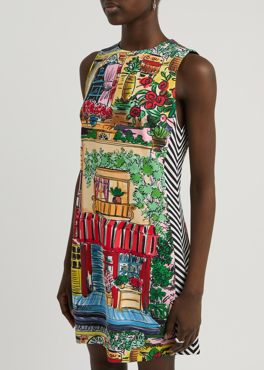 レトロでロマンチック♪【alice+olivia】刺繍ミニドレス Alice + Olivia Tomoko Tie-Waist Minidress | Saks Fifth Avenue