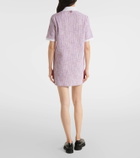Thom Browne Striped cotton-blend tweed polo dress