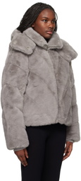 MACKAGE Gray Anik Faux-Fur Down Jacket