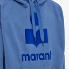 Isabel Marant Men's Miley Logo Hoody in Slate Blue