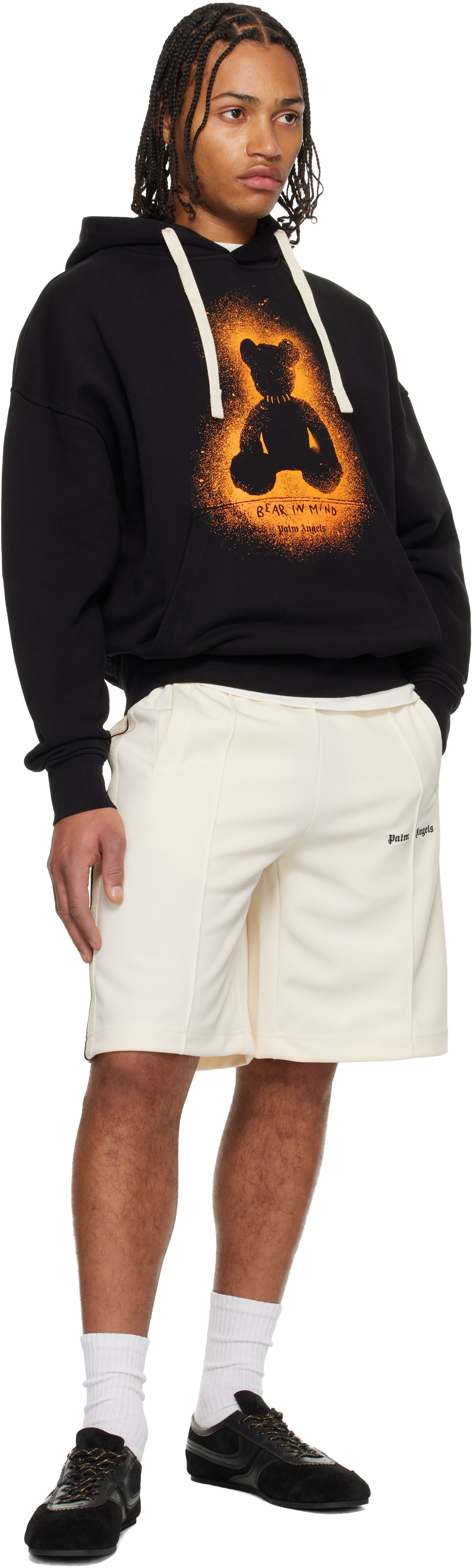 Palm Angels Off-White Classic Logo Track Shorts