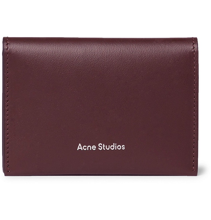 Photo: ACNE STUDIOS - Logo-Print Leather Billfold Wallet - Brown