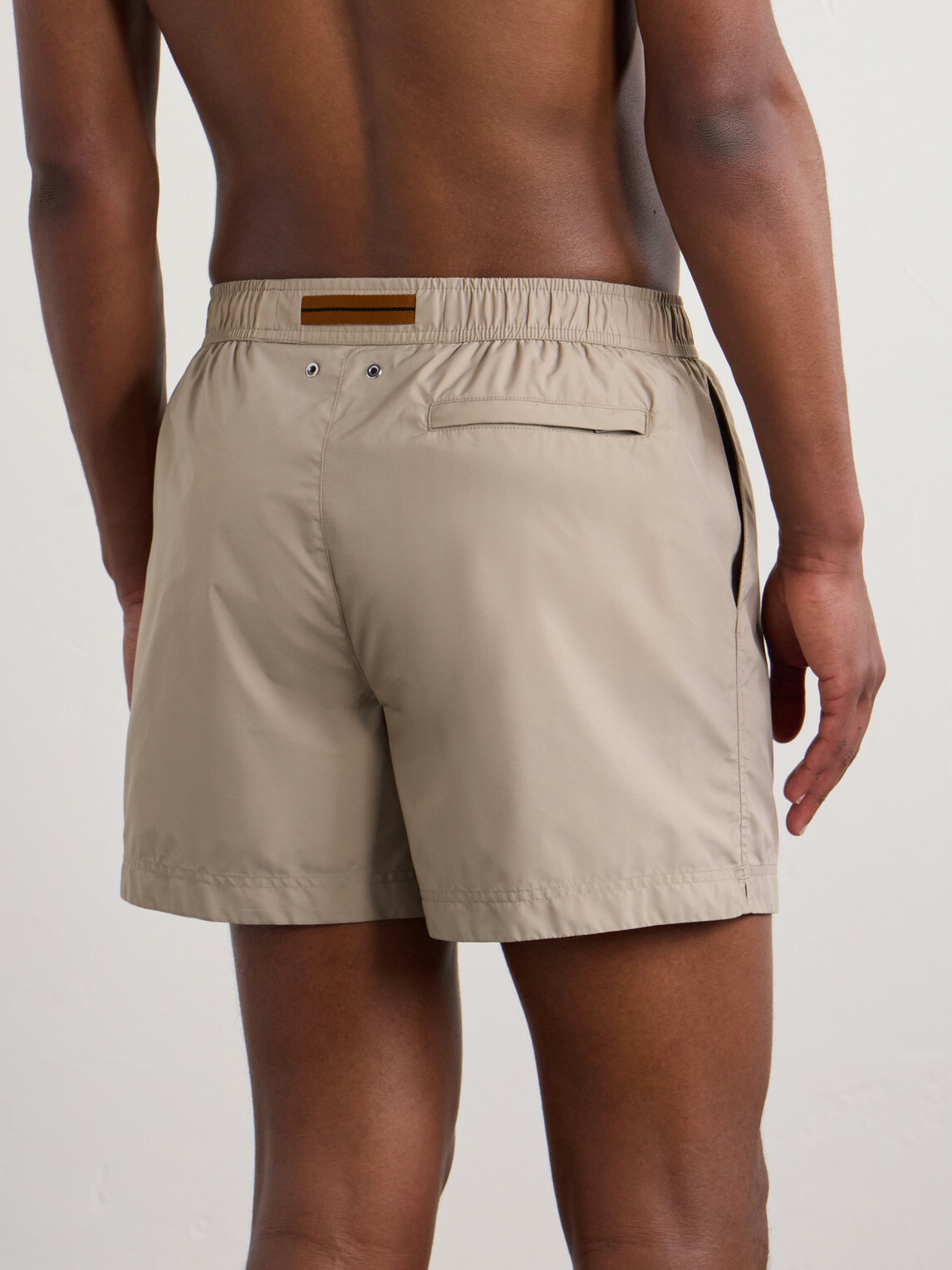 Zegna - Straight-Leg Mid-Length Swim Shorts - Neutrals