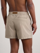 Zegna - Straight-Leg Mid-Length Swim Shorts - Neutrals