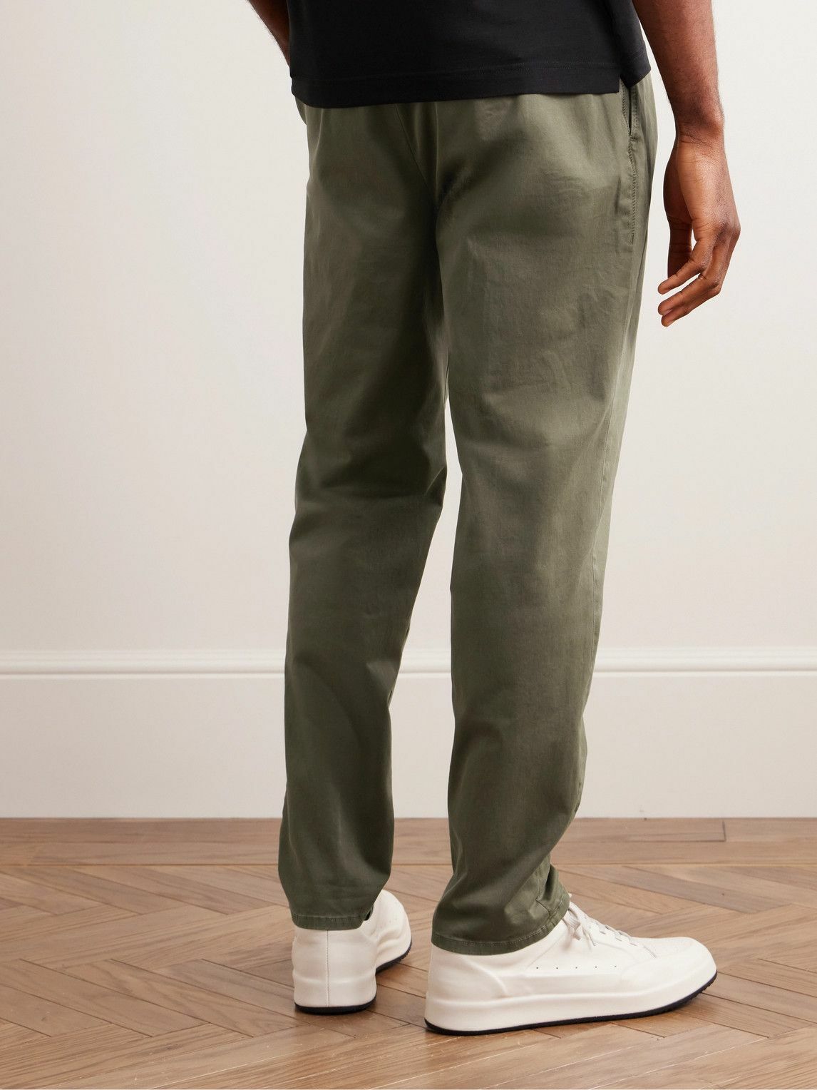 Stretch Gabardine Pleated Pants