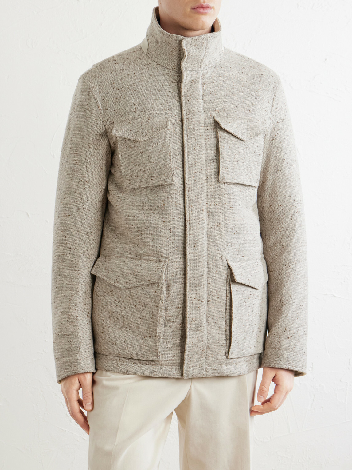 Herno - Virgin Wool-Tweed Field Jacket - Neutrals
