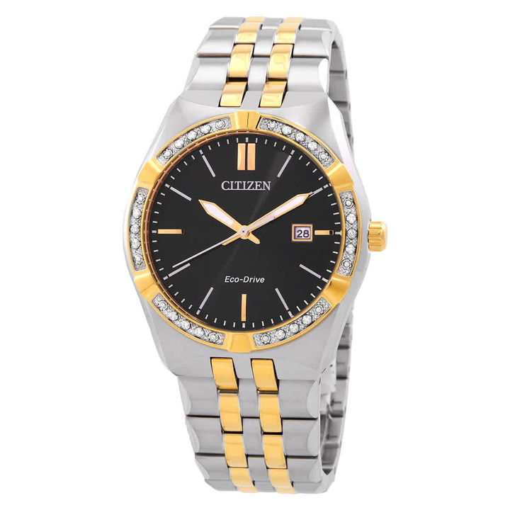 Photo: Citizen Corso Diamond Eco-Drive Black Dial Mens Watch BM7644-51E