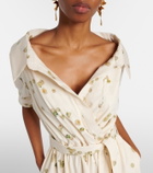 Altuzarra Lydia floral cotton-blend wrap dress