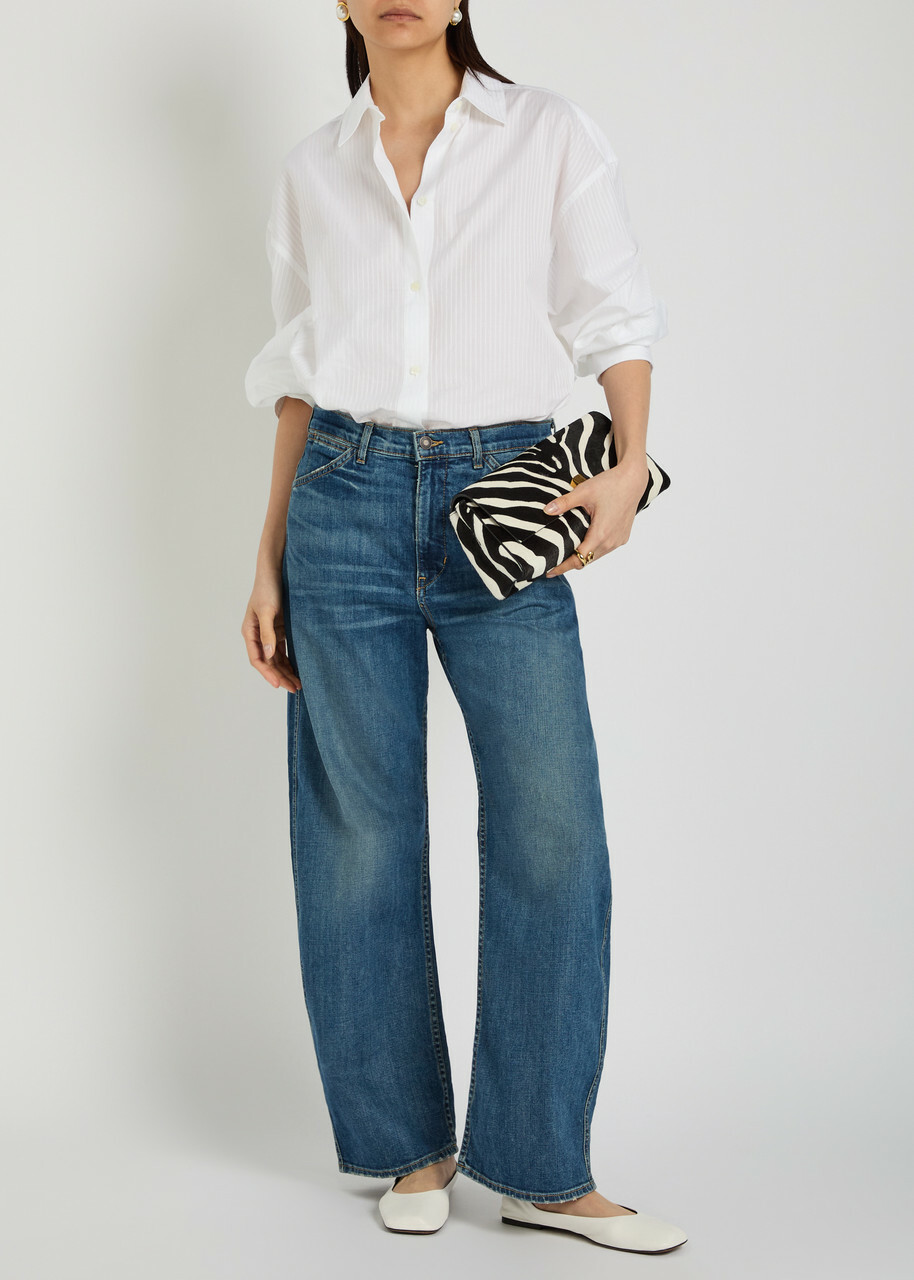 Nili Lotan Tribeca Wide-leg Jeans Blue