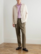 Sid Mashburn - Spread-Collar Checked Cotton-Poplin Shirt - Pink