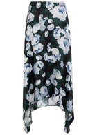 Stella Mccartney Bunch of Roses Asymmetric Floral-print Satin Midi Skirt Multicoloured 1
