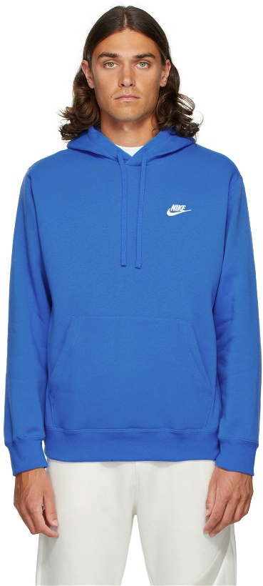 Photo: Nike Blue Fleece Sportswear Club Hoodie
