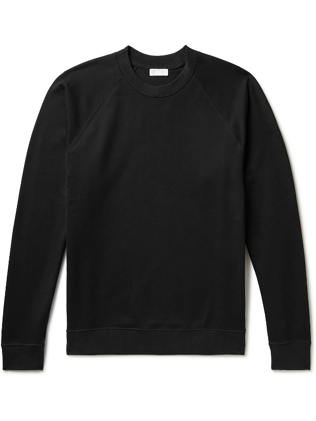Photo: Sunspel - Sea Island Cotton-Jersey Sweatshirt - Black