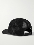AMIRI - Leather-Trimmed Cotton-Canvas and Mesh Trucker Cap