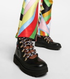 Pucci - x Fusalp printed leather ankle boots