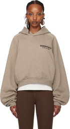 Fear of God ESSENTIALS Gray Fleece Cropped Hoodie