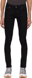 Nudie Jeans Black Tight Terry Jeans