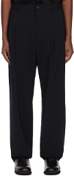 N.Hoolywood Black Two Tuck Trousers