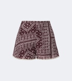 Veronica Beard Tennison printed cotton-blend shorts