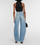 Alaïa Hooded cotton-blend crop top