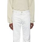 Maison Margiela Off-White Garment-Dyed Jeans