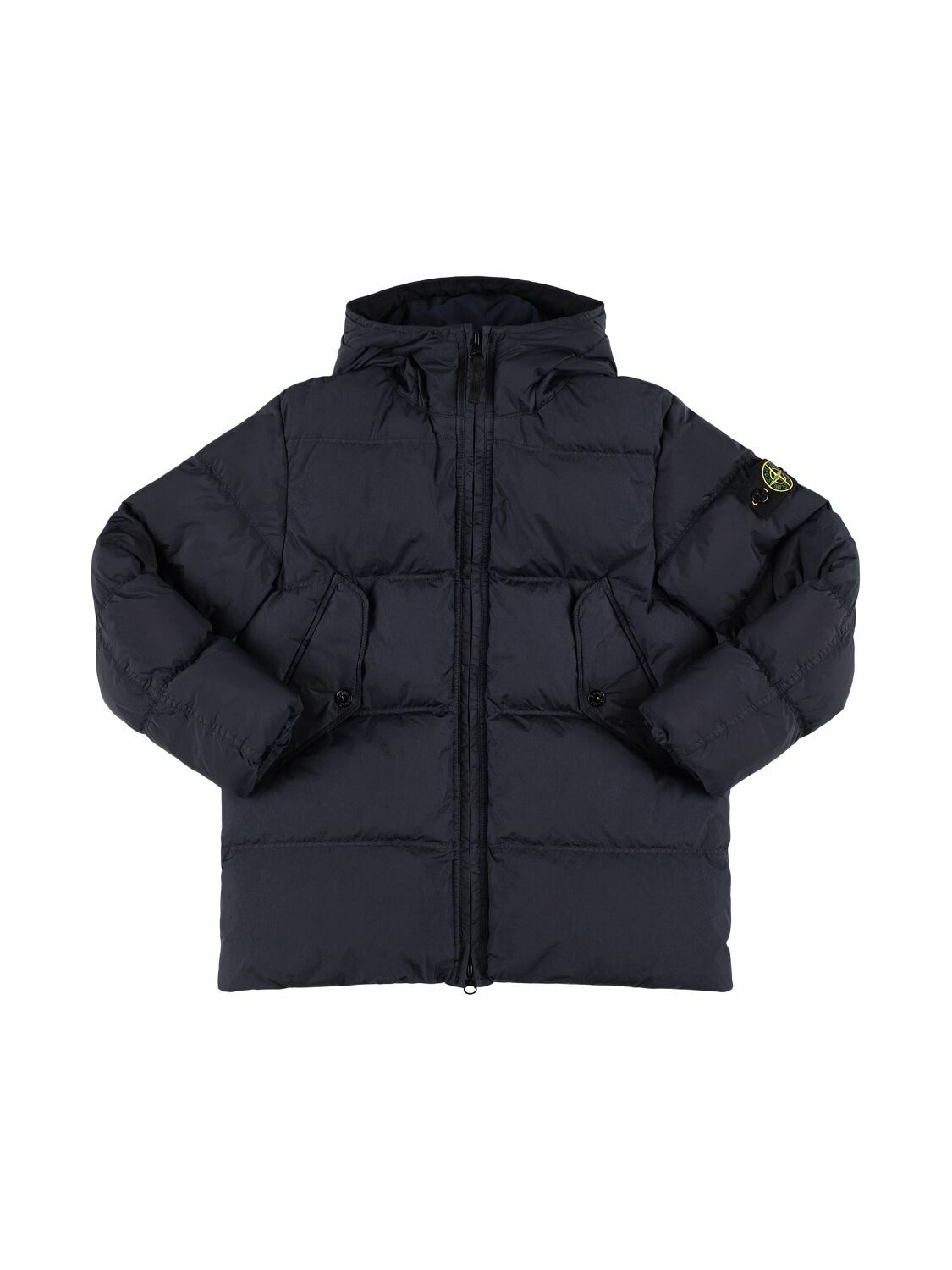 STONE  JUNIOR フードジャケット STONE ISLAND JUNIOR Hooded Nylon Down Jacket Stone Island Junior