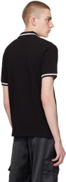 Versace Jeans Couture Black Embroidered Polo