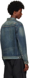 UNDERCOVER Blue Distressed Denim Jacket