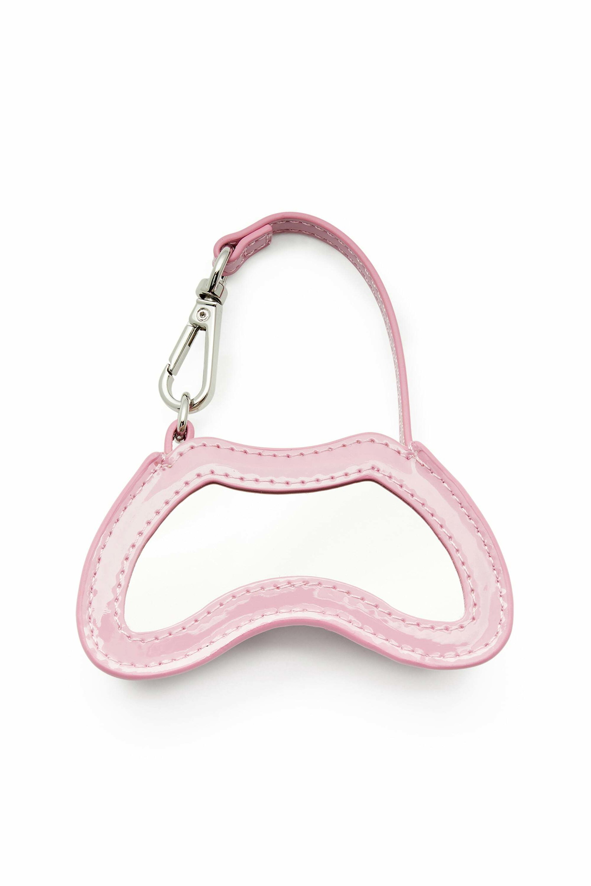 Diesel Glossy bag charm with mirror - Charms and Keyrings Womens in Pink