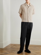 FRAME - Relaxed Straight-Leg Cotton Trousers - Black
