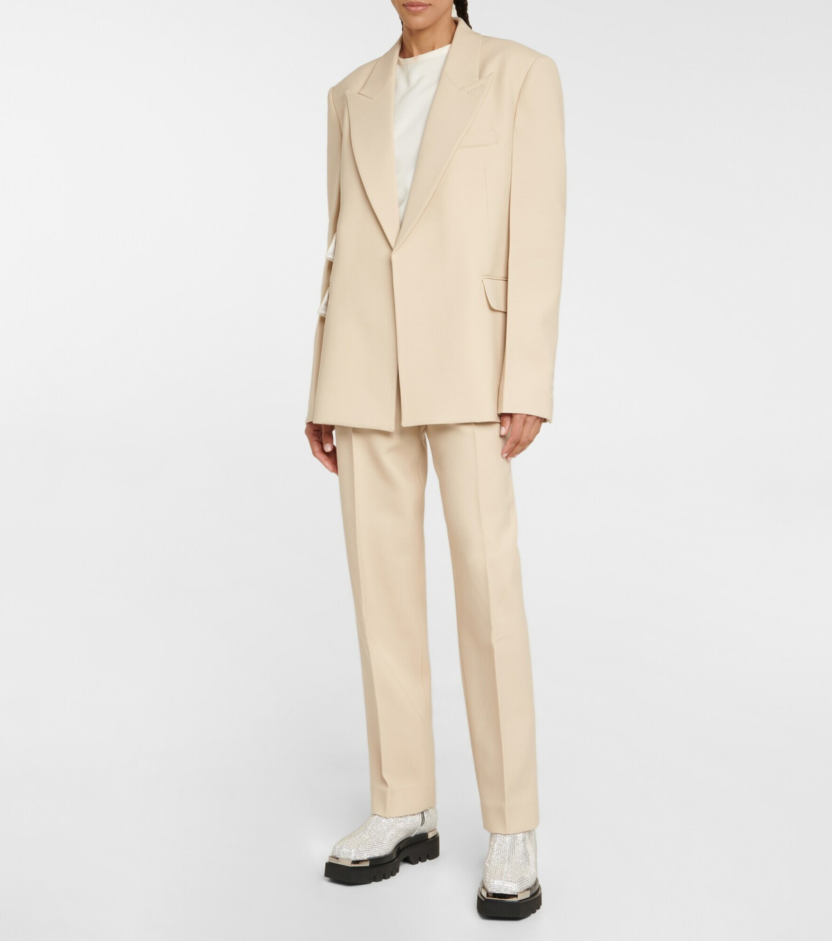 Peter Do - High-rise wool-blend straight pants