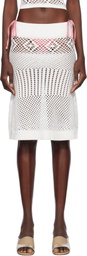 Frankies Bikinis White Orchard Crochet Midi Skirt