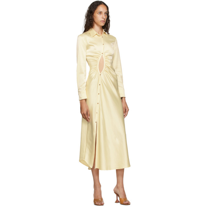 Georgia Alice Yellow Satin Universe Dress