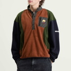 Brain Dead Men's Equipment Pullover Fleece Jacket in Navy