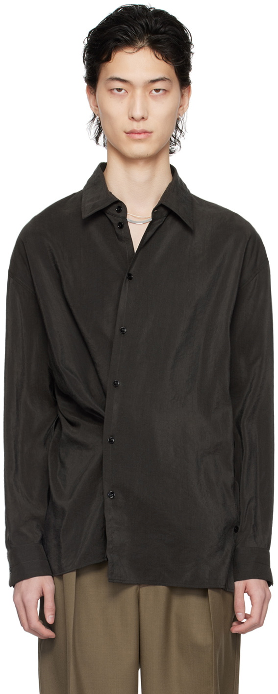 LEMAIRE Brown Twisted Shirt Lemaire