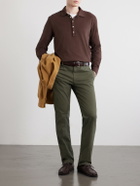 Massimo Alba - Raya Cotton-Jersey Polo Shirt - Brown