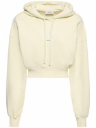OFF-WHITE Embellished Cotton Cropped Hoodie