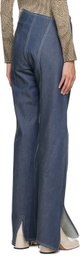 Anne Isabella Blue Asymmetric Jeans