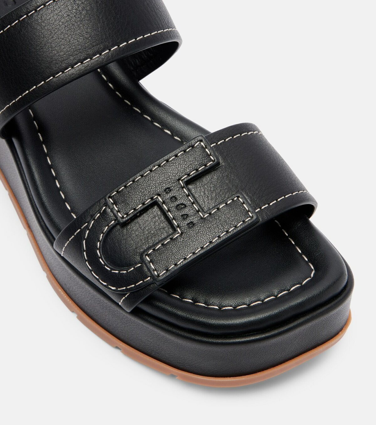 Hogan H703 leather platform sandals