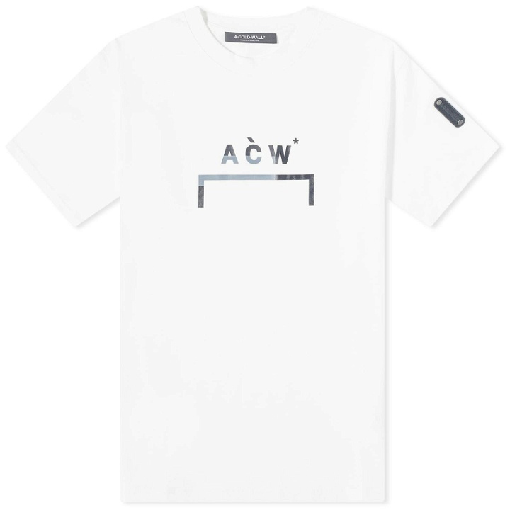 Photo: A-COLD-WALL* Men's Strata Bracket T-Shirt in White