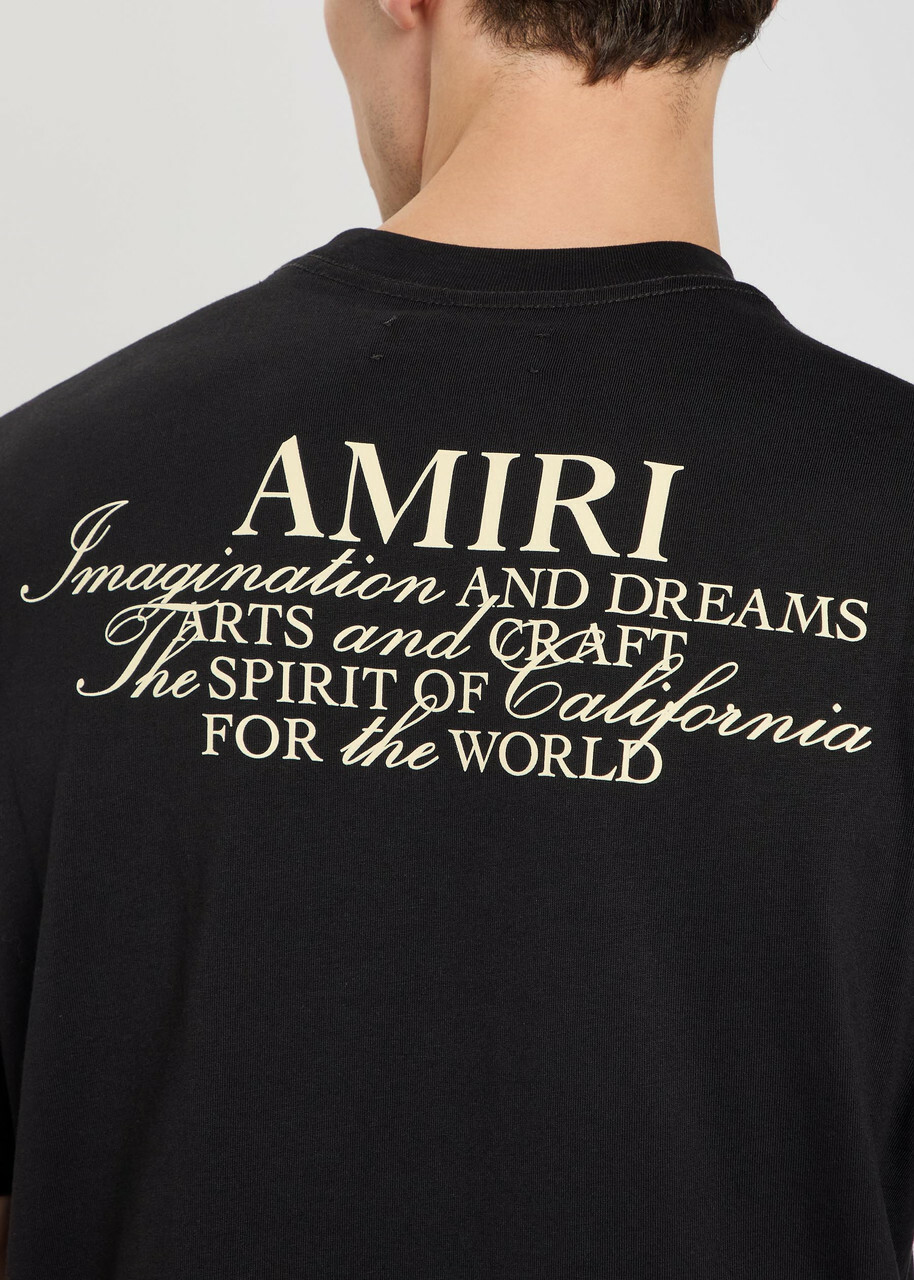 Amiri Spirit Logo-appliquéd Cotton T-shirt Black