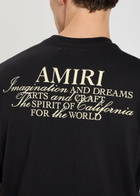 Amiri Spirit Logo-appliquéd Cotton T-shirt Black
