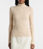 Courrèges Reedition ribbed-knit mockneck sweater