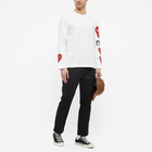 Comme des Garçons Play Men's Long Sleeve Multi Heart T-Shirt in White