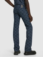 LUDOVIC DE SAINT SERNIN - Monogram Cotton Denim Straight Jeans