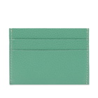 Sporty & Rich Grained Leather Card Holder in Green